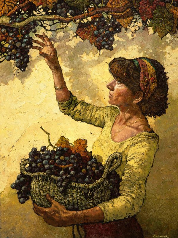 Harvesting Grapes 120 x 90cm oil on canvas